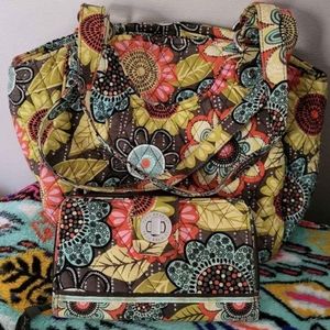 Vera bradley purse and matching wallet
